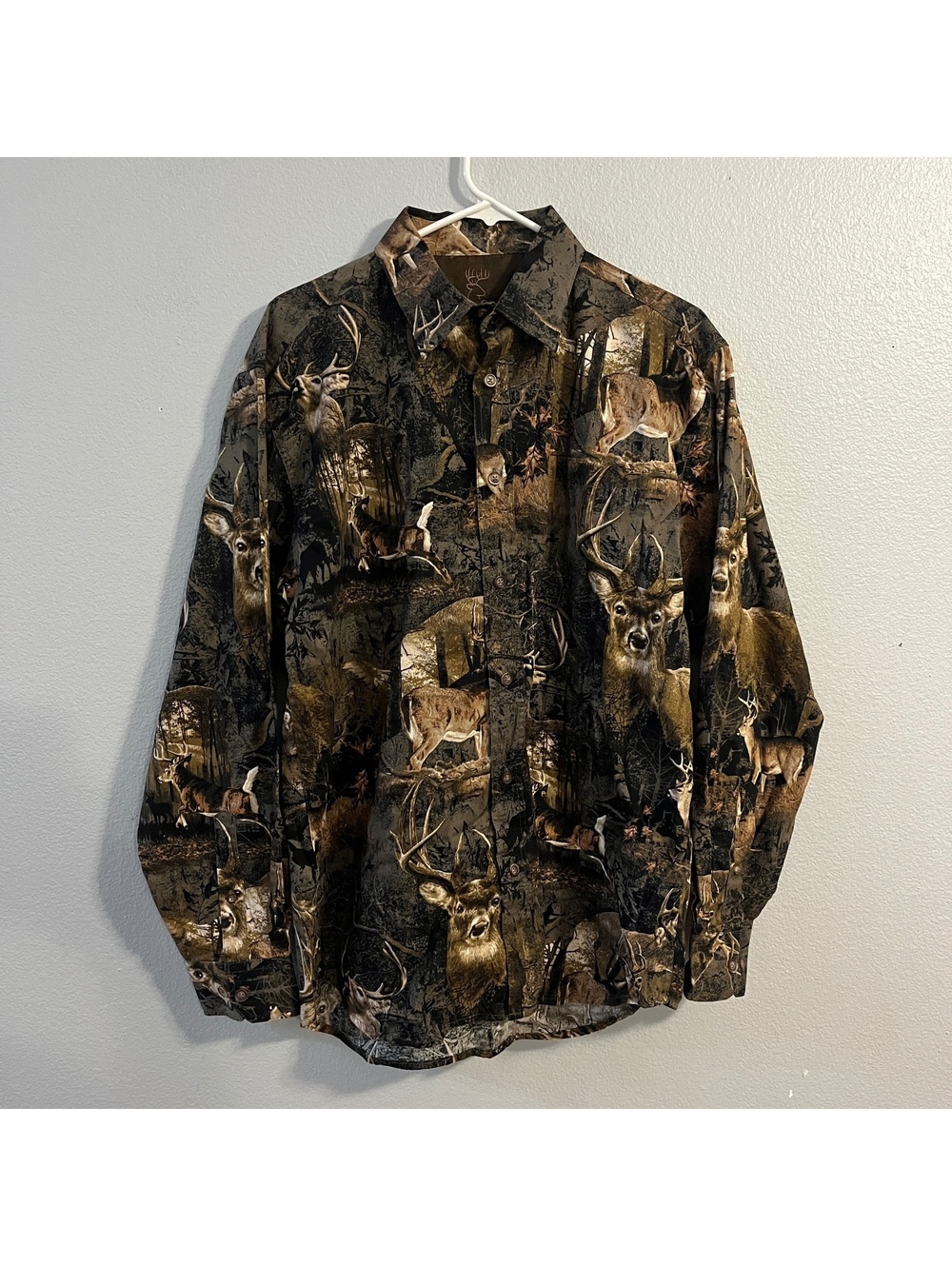 North River Outfitters Shirt Mens M Whitetail Deer Buck Hunting 100% Cotton